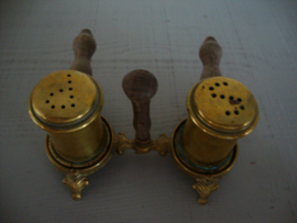 Peper- en zoutstel - koper of messing - VERKOCHT