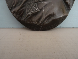 Bronzen plaquette - dante Beatrice - VERKOCHT