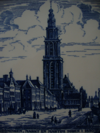 Delfts blauwe tegel - Markt Martinitoren Groningen - VERKOCHT
