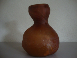 Glazen vaas - oranje/bruin - VERKOCHT