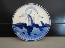 Delfts blauw wandbordje - handpainted - VERKOCHT