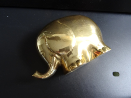 Beeldje olifant - koper/messing - VERKOCHT