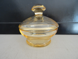 Vintage glazen potje - dekselpotje - VERKOCHT