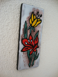 Vintage wandtegel - bloem - VERKOCHT