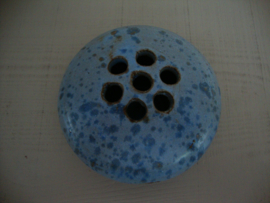 Keramiek bloemsteker - rozensteker - blauw - VERKOCHT
