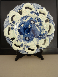 Wandbord H. Bequet - Delfts blauw - handbeschilderd - VERKOCHT