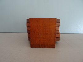 Houten onderzetters - vintage - VERKOCHT