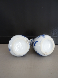 Kannetjes - vaasjes - blauw/wit - VERKOCHT