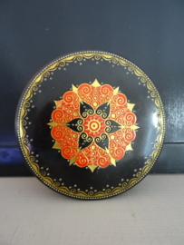 Trommeltje vintage - blikje - zwart - VERKOCHT