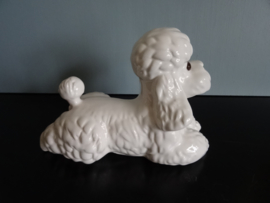Vintage beeldje poedel - VERKOCHT