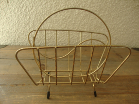 Vintage metalen servethouder - goudkleurig - VERKOCHT