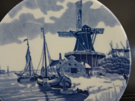 Delfts blauw wandbord - Hollands - VERKOCHT