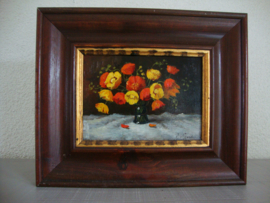 Schilderij bloemen - J. van Garden - VERKOCHT