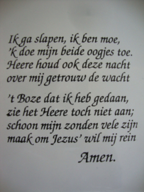 Tegel "ik ga slapen, ik ben moe.." - VERKOCHT