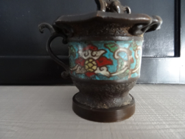 Metalen potje met deksel - VERKOCHT