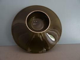 Vintage schaal op voet - groen - VERKOCHT