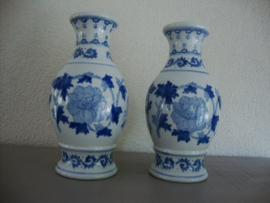 Chinese vazen - blauw/wit - VERKOCHT