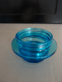 Glazen potje - blauw - Container - Made in Belgium - VERKOCHT