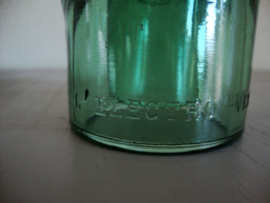 Glazen isolator - groen glas - vintage - L'electro verre - VERKOCHT