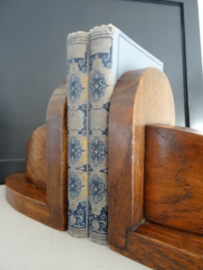 Houten boekensteunen - VERKOCHT