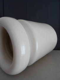 Vaas - keramiek - creme - vintage - brocante - VERKOCHT