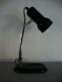 Vintage bureaulampje - Vrielamp - zwart - VERKOCHT