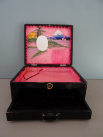 Lakdoos - sieradendoosje met lade - Chinees - vintage - VERKOCHT