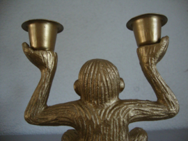 Gouden kandelaar aap - VERKOCHT