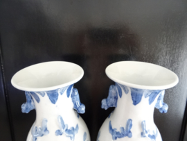 Vazen - blauw/wit - Chinees - VERKOCHT