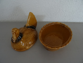 Schaal - eierschaal - kip - vintage - dekselschaal - VERKOCHT