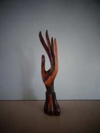 Hand voor ringen - sieradenhouder - hout - VERKOCHT