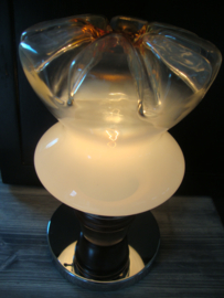 Vintage tafellamp - glas - VERKOCHT