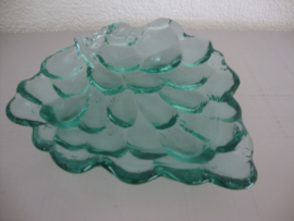 Schaal druif  - groen glas - VERKOCHT