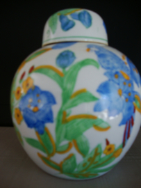 Gemberpot kleurrijk - vogels en bloemen - VERKOCHT