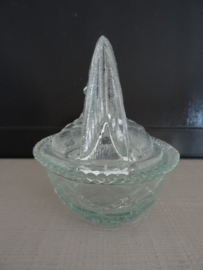 Dekselschaaltje kip - glas - VERKOCHT