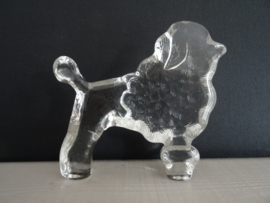Beeldje poedel - glas - VERKOCHT
