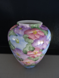 Vintage vaas - kleur - bloemen - VERKOCHT