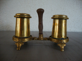 Peper- en zoutstel - koper of messing - VERKOCHT