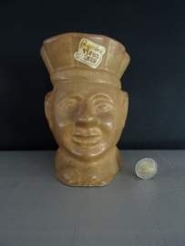 Vintage Vieux gres - (bloem)pot hoofd - VERKOCHT