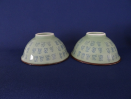 Rijstkommen Chinees - groen/blauw