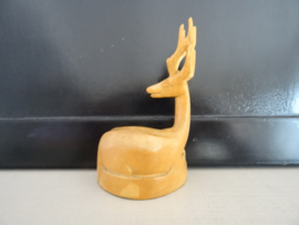 Houten beeldje - gazelle - VERKOCHT