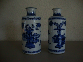 Vaasjes blauw / wit - VERKOCHT