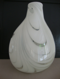Witte vaas - glas - VERKOCHT