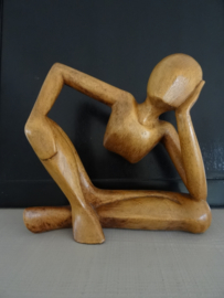 Houten beeld - VERKOCHT