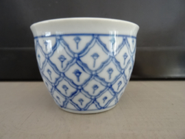 Blauw/wit (bloem)potje - VERKOCHT