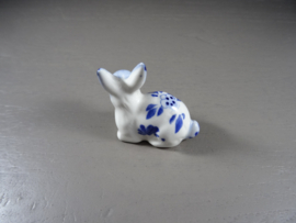 Letterbak figuurtje - Delfts blauw - konijn - VERKOCHT