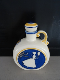 Aardewerk vaasje Delfts blauw/geel- VERKOCHT