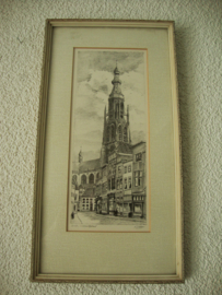 Prent Breda, Vischmarktstraat -  P. Vetter - VERKOCHT