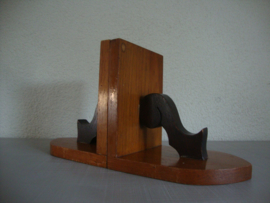 Vintage houten boekensteunen - VERKOCHT