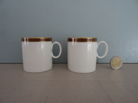 Kop en schotels - wit/goud - Thomas Germany - Set van 2 - VERKOCHT